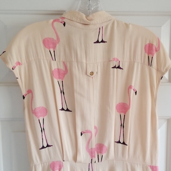 SOLD! Vero Moda pink flamingo dress sz 38 - Picture 7 of 8